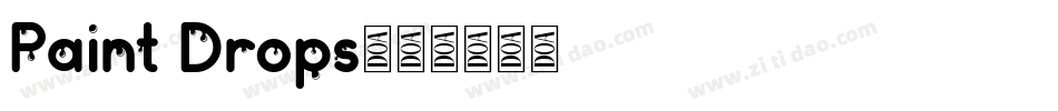Paint Drops字体转换